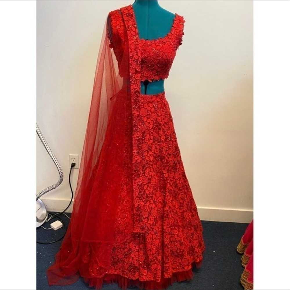 Indian Red Ghaghra / Lehnga - image 3