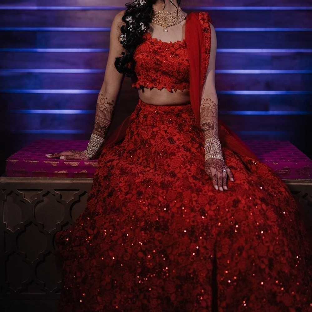 Indian Red Ghaghra / Lehnga - image 5