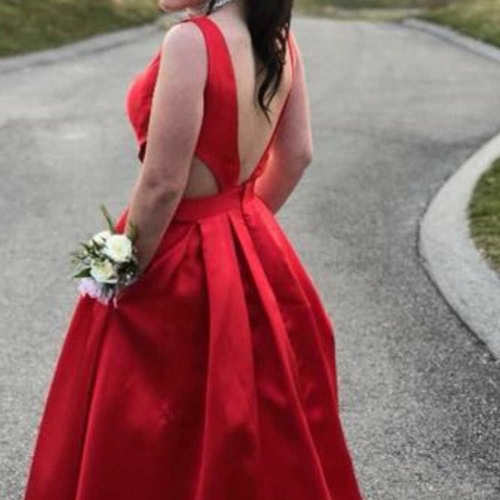 Red Long Jovani Prom Dress - image 1