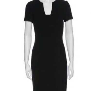 St John Square Neck Black Knit Business Dress - L… - image 1