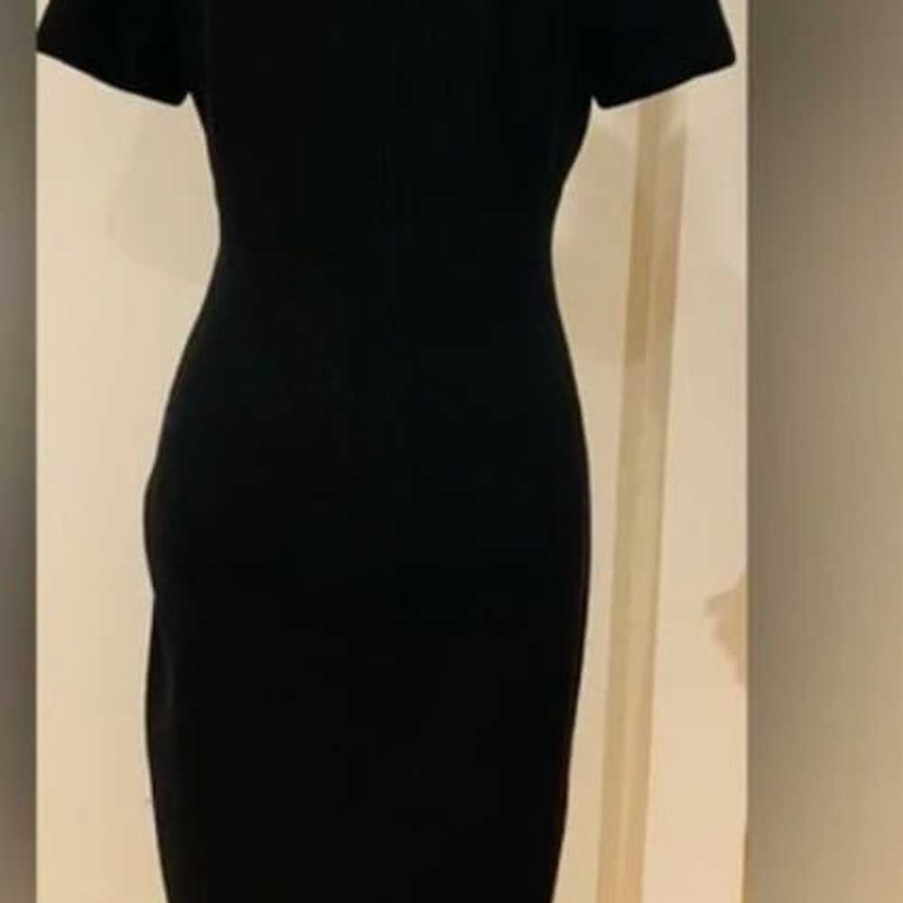 St John Square Neck Black Knit Business Dress - L… - image 6