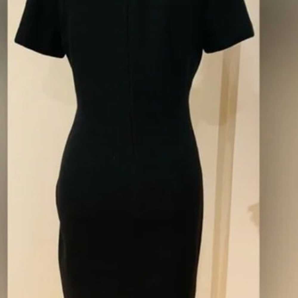 St John Square Neck Black Knit Business Dress - L… - image 7