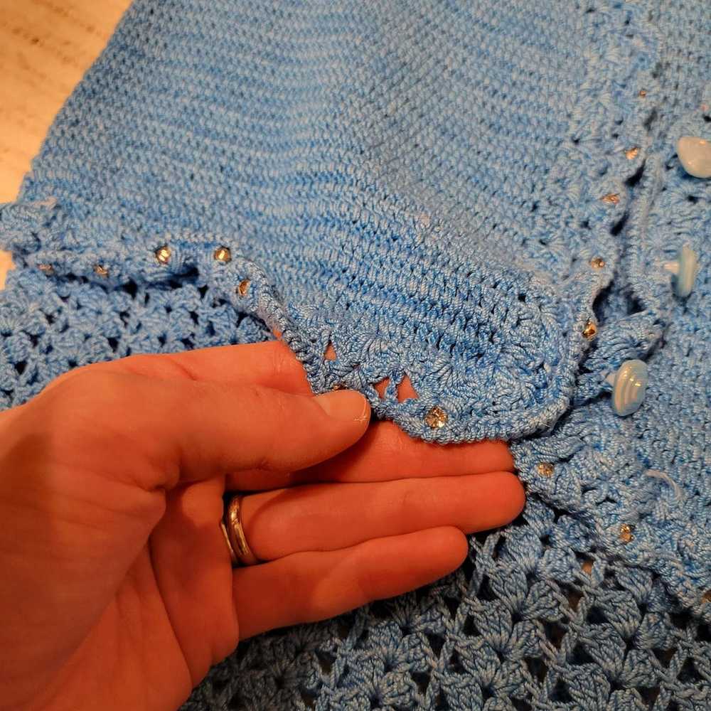 Handmade crochet knee length dress - image 5