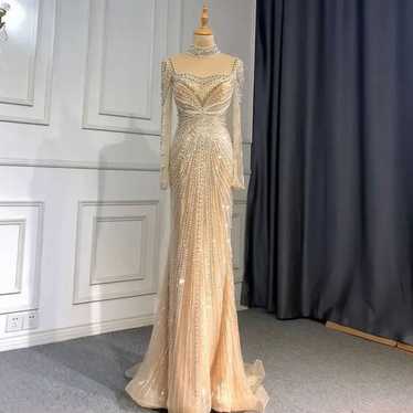 Evening Gown Brand New With Attachable Trail - image 1