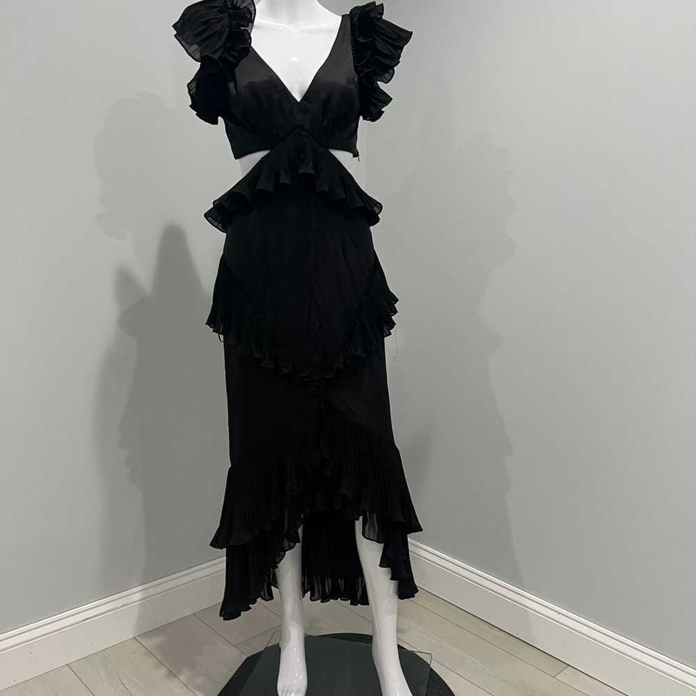 $598 AMUR Gen Cut Out Dress in Black size6 - image 7