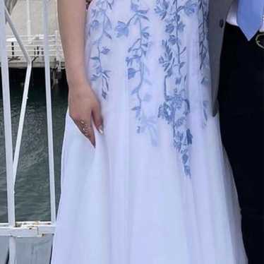 White and blue Prom dress - image 1