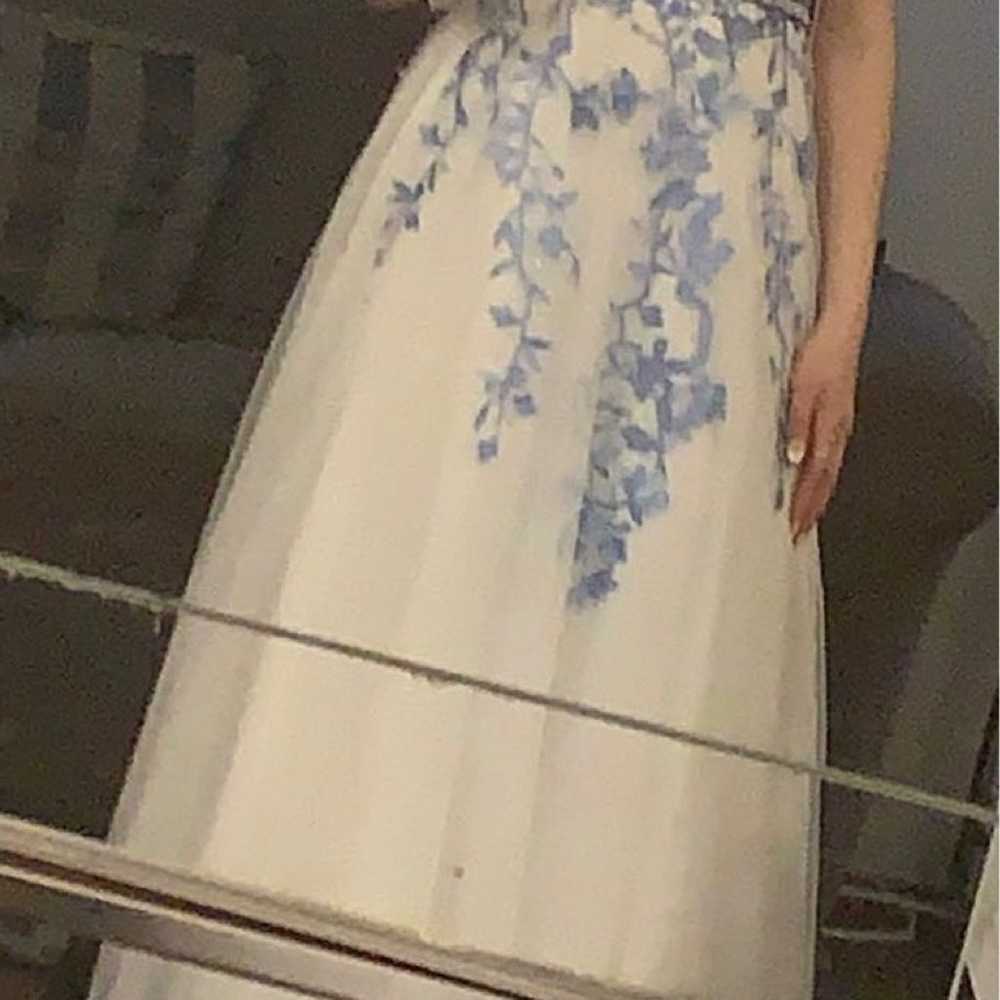 White and blue Prom dress - image 2