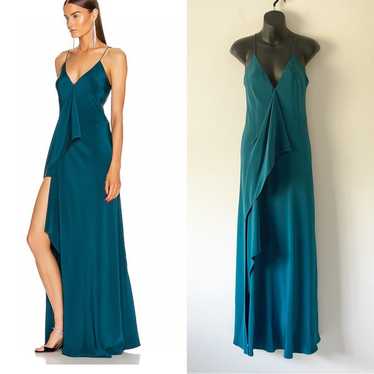 CUSHNIE Draped Asymmetric Silk Gown