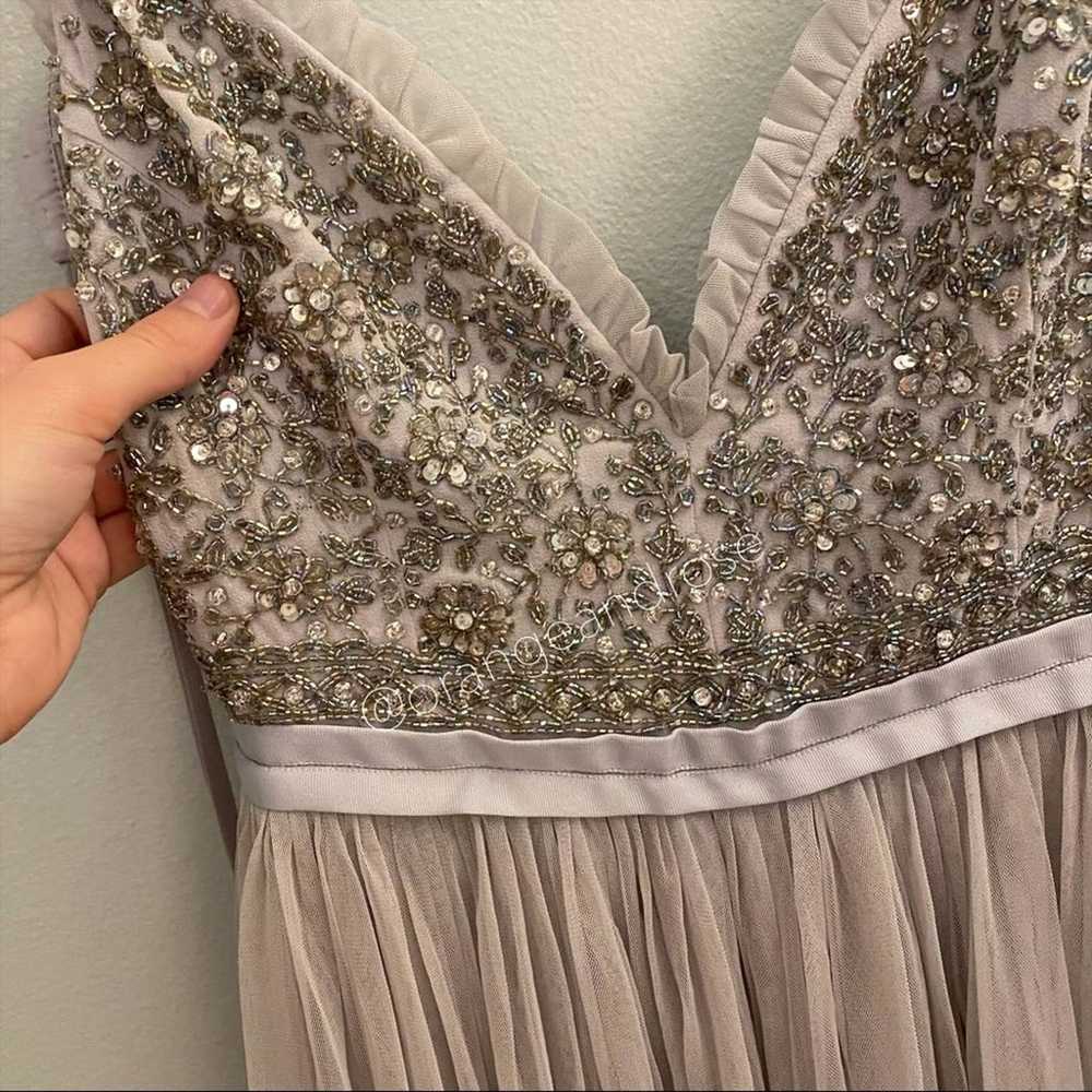 Needle & Thread Gray Lilac Maxi Dress 6 - image 5