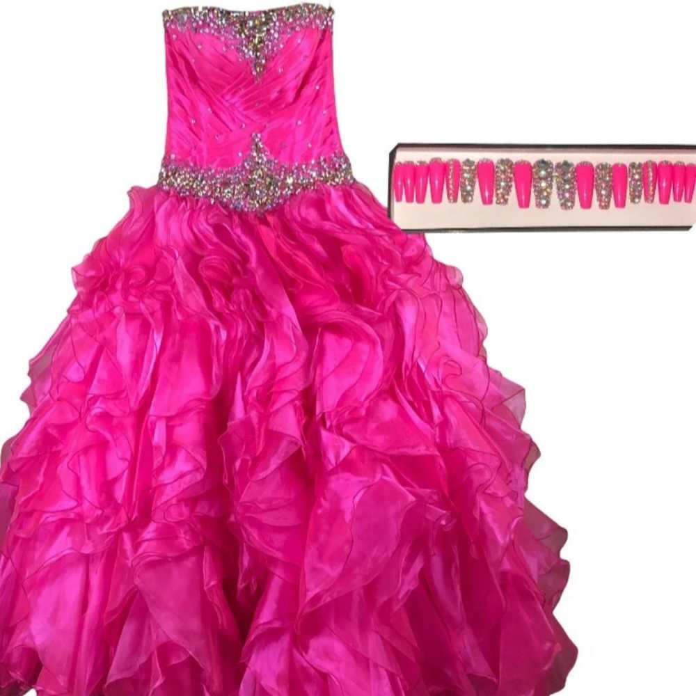 Womens Tiffany Designs Pink Princess Ballgown Str… - image 2