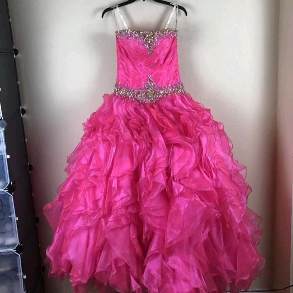 Womens Tiffany Designs Pink Princess Ballgown Str… - image 3