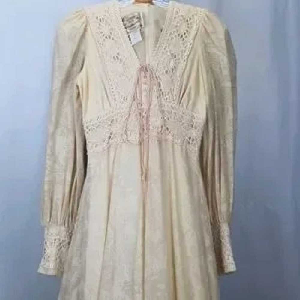 Vintage Gunne Sax Embroidered Paisley Print Dress… - image 5