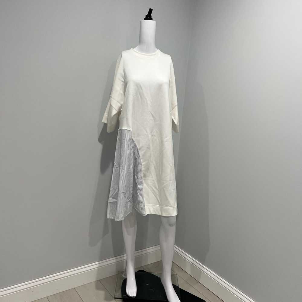 $895 AKRIS PUNTO Mixed Media Drop Shoulder Dress … - image 4