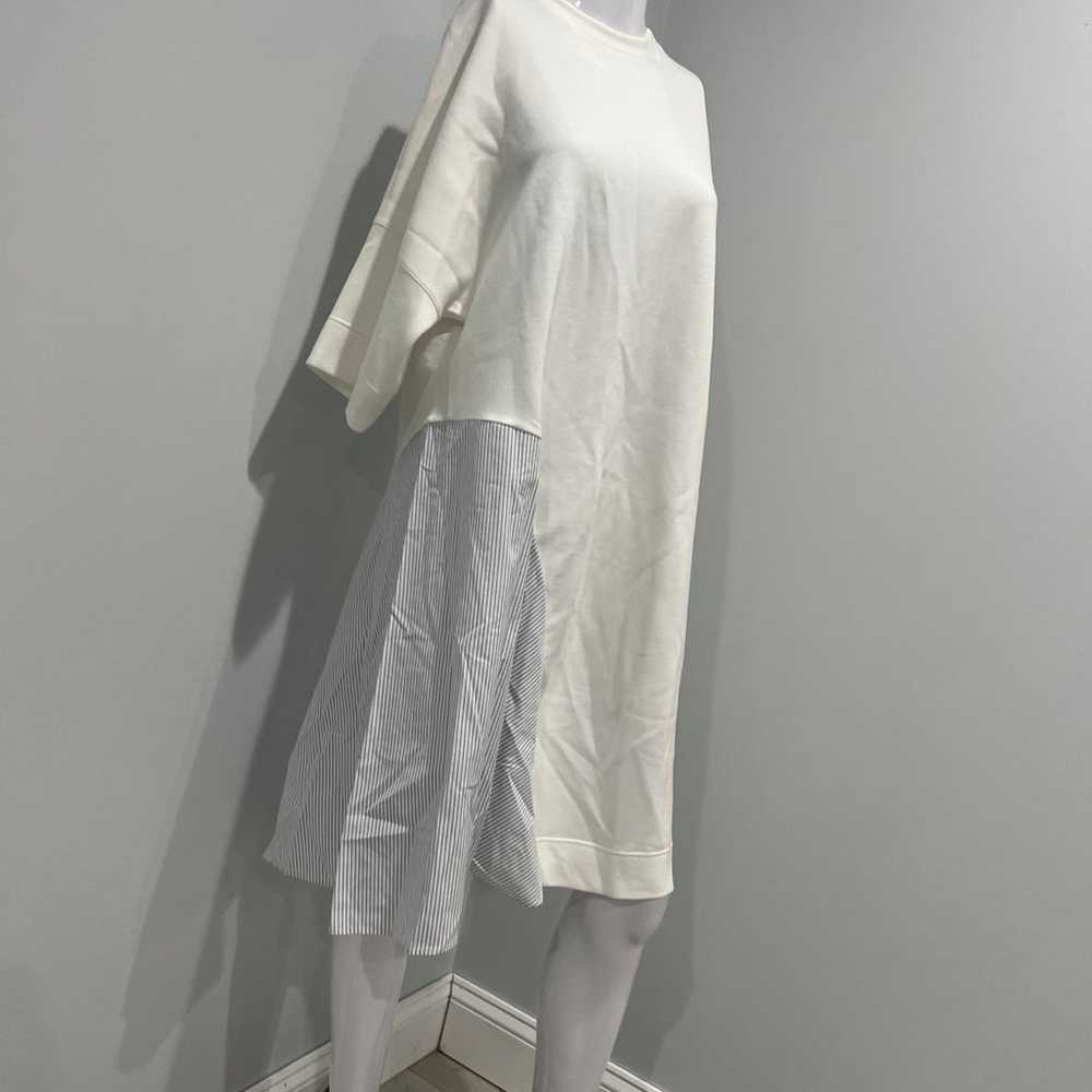 $895 AKRIS PUNTO Mixed Media Drop Shoulder Dress … - image 5