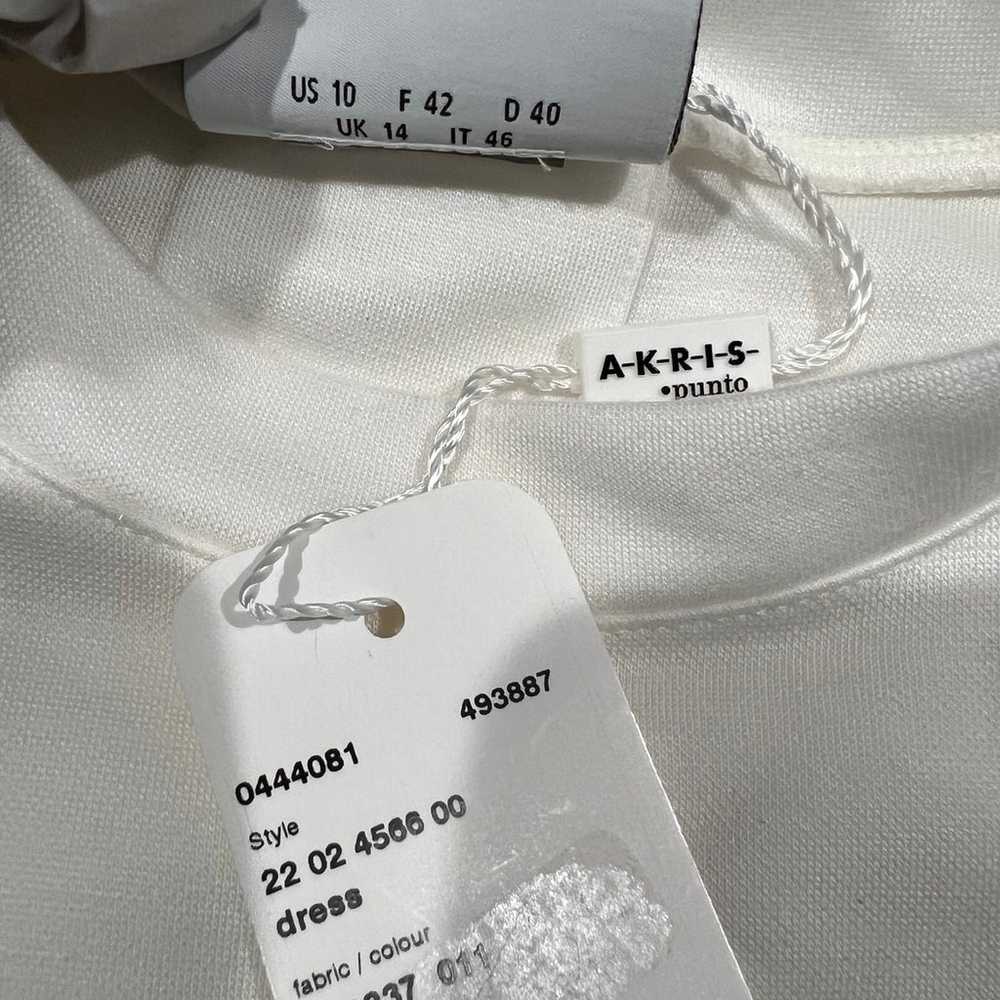 $895 AKRIS PUNTO Mixed Media Drop Shoulder Dress … - image 9