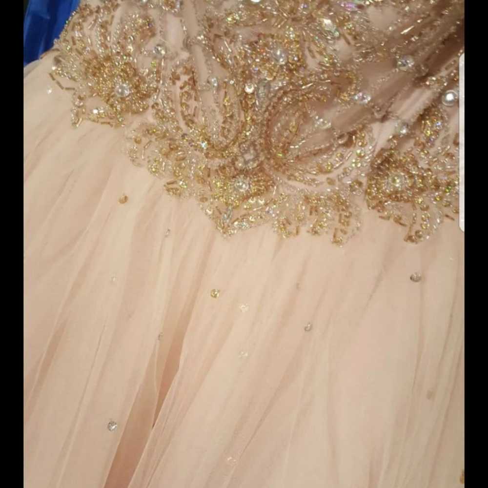 Champagne and gold Prom Dress - image 2