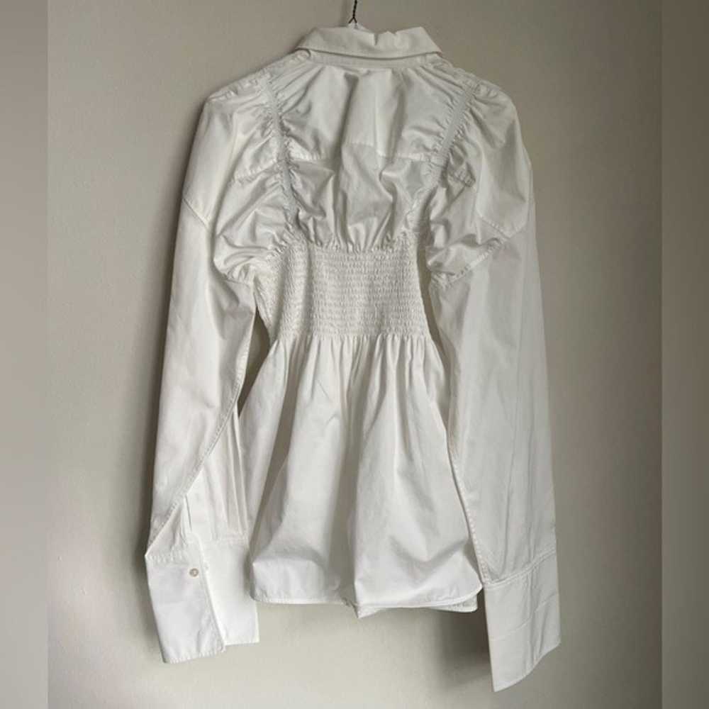 EUC Alexander Wang White Smocked Cotton Mini Shir… - image 6