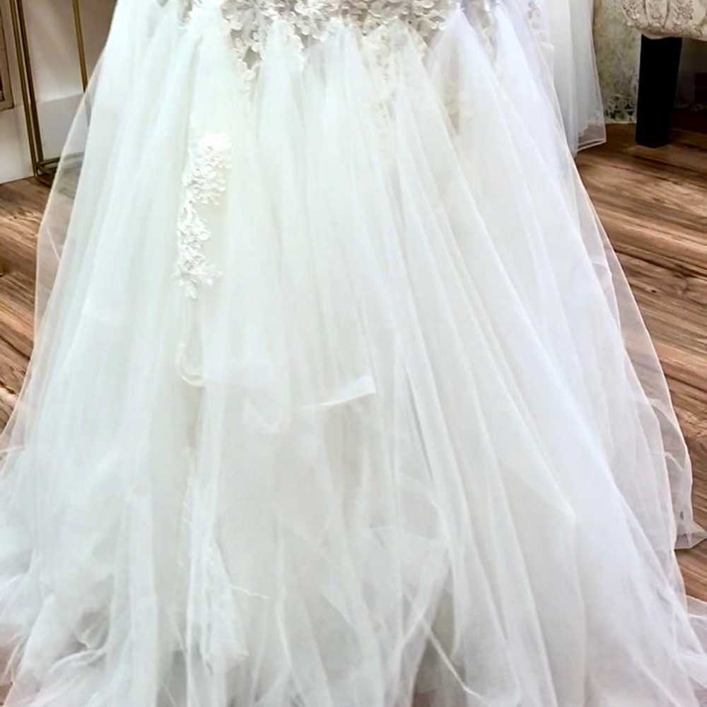 lace wedding dress fit and flare - image 3