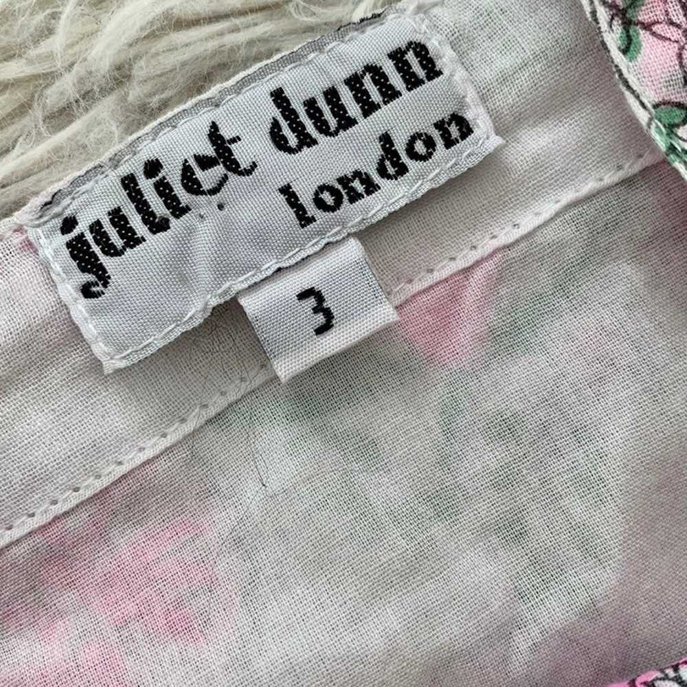juliet Dunn sleeveless midi Floral dress sz 3 (L)… - image 3