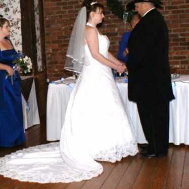 wedding dress and cloak