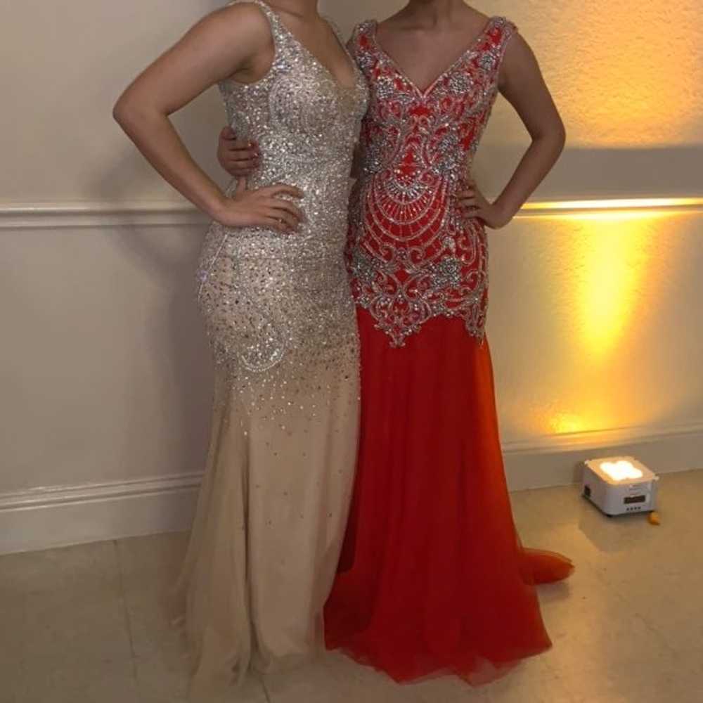 red prom dress - image 1