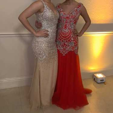 red prom dress - image 1