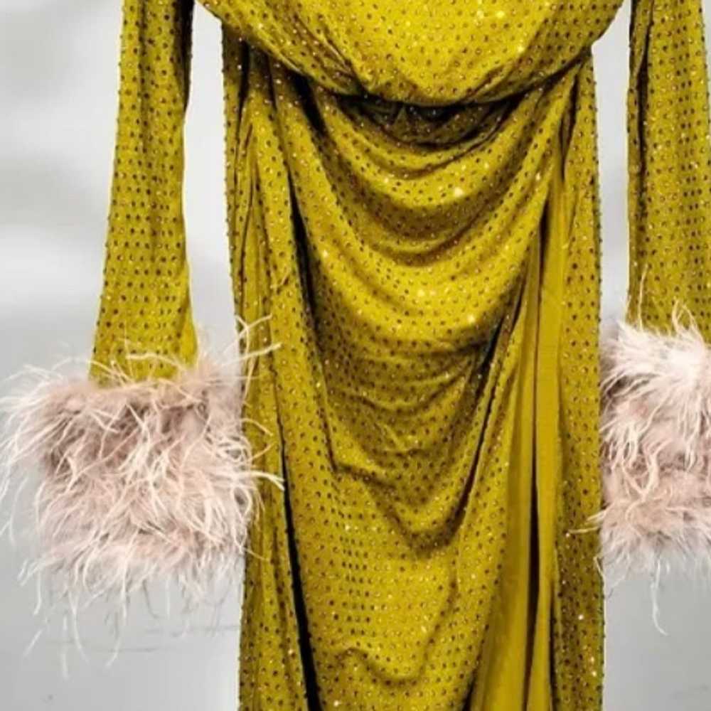HOUSE OF CB 'Gina' Chartreuse Crystallised Maxi D… - image 10