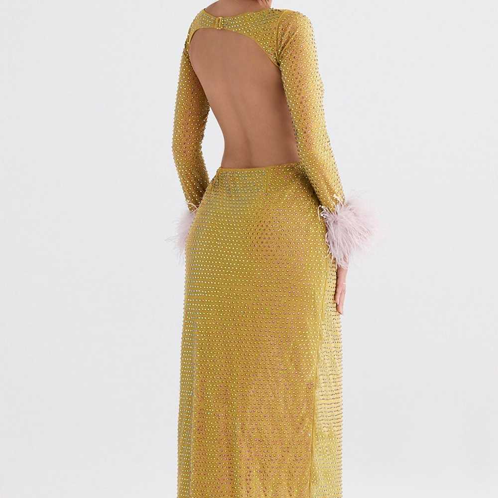 HOUSE OF CB 'Gina' Chartreuse Crystallised Maxi D… - image 5