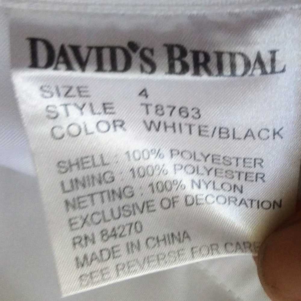 David's Bridal Michaelangelo black and white size… - image 5