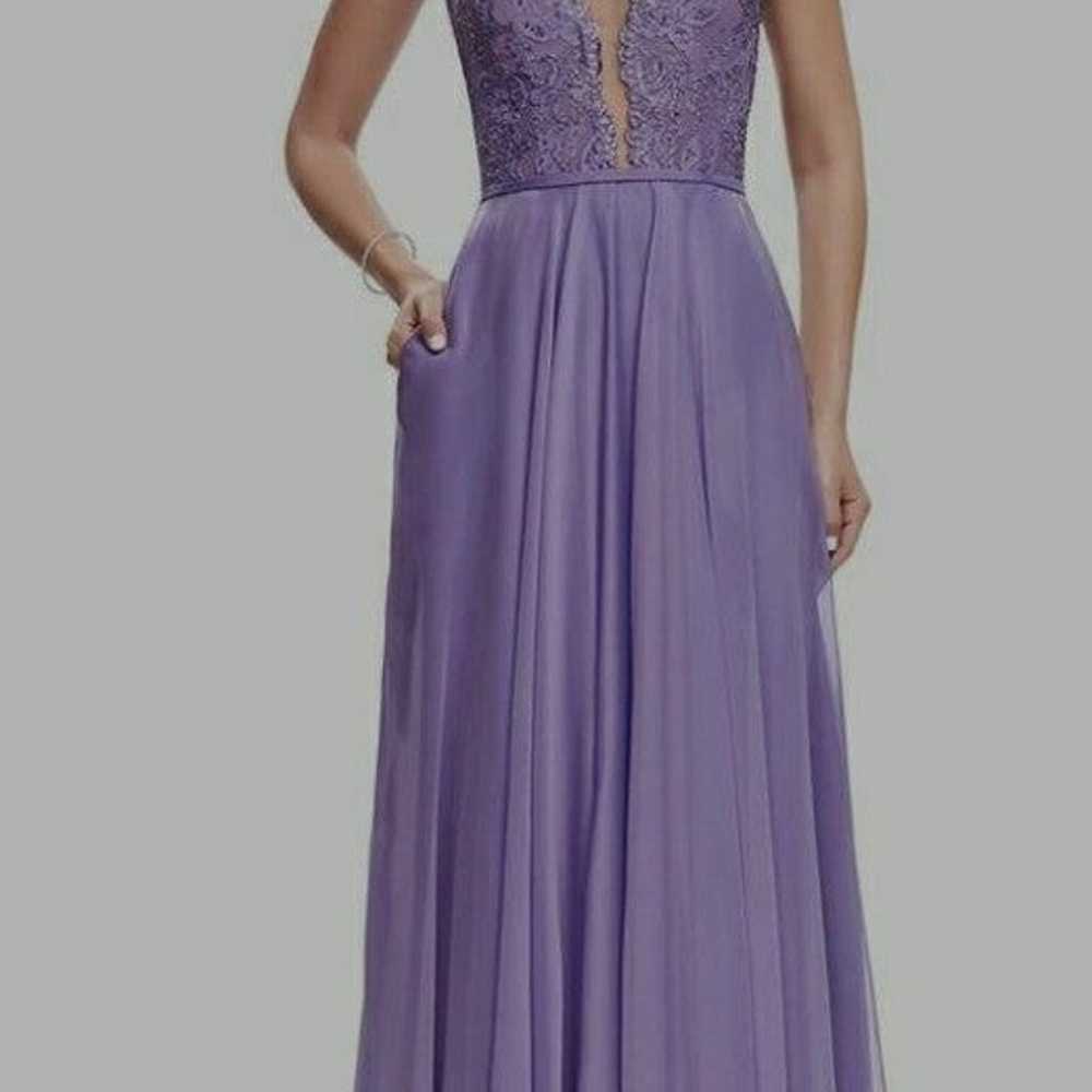 Lavender lace formal prom gown - image 7