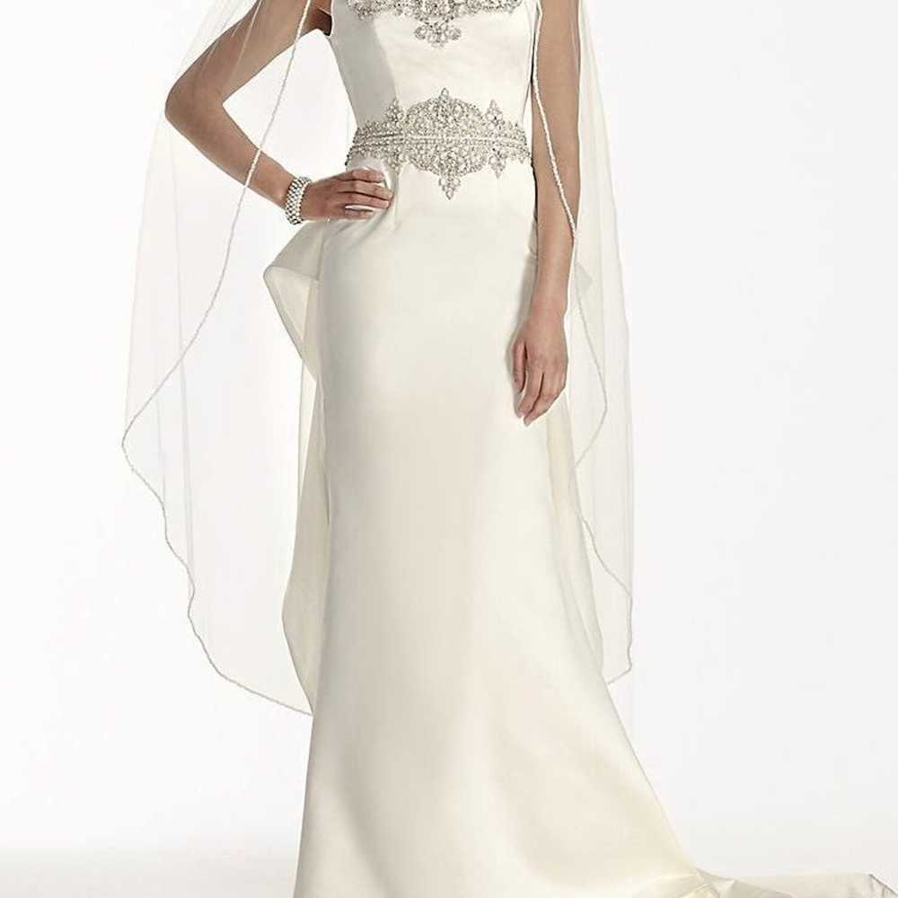 Oleg Cassini Ivory Wedding Dress - image 2