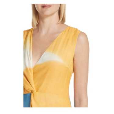 ROSETTA GETTY Watercolor Silk Midi Dress