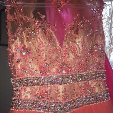 Coral Colored Prom Dress