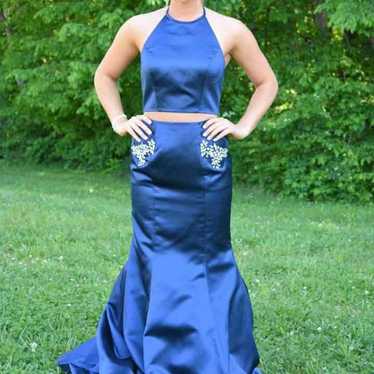 Navy Two Piece Sherri Hill Prom Dress - image 1