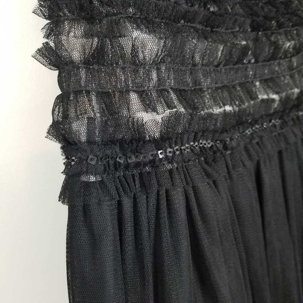 St. John sleeveless tulle black gown, size 4 - image 5