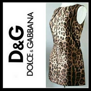 Dolce & Gabbana Sheath Dress Leopard Print IT 40 … - image 1