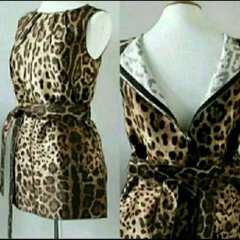 Dolce & Gabbana Sheath Dress Leopard Print IT 40 … - image 2
