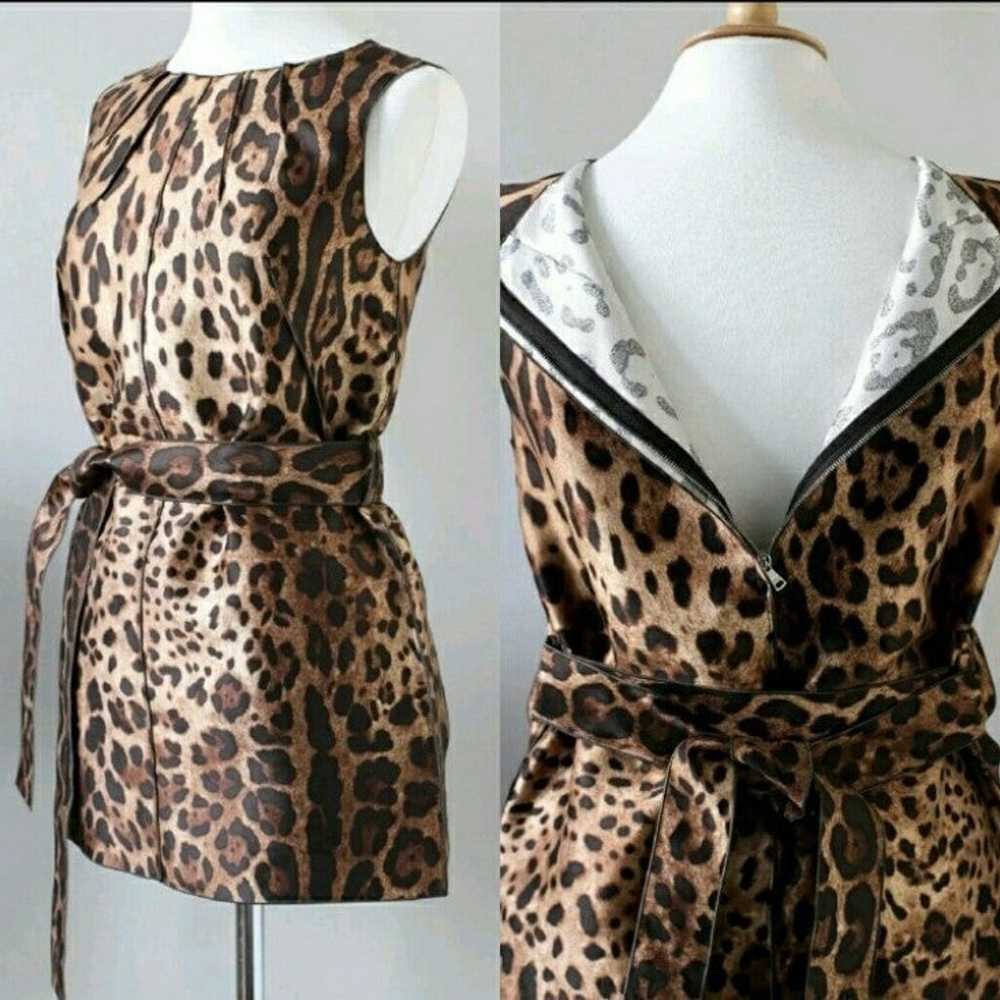 Dolce & Gabbana Sheath Dress Leopard Print IT 40 … - image 8