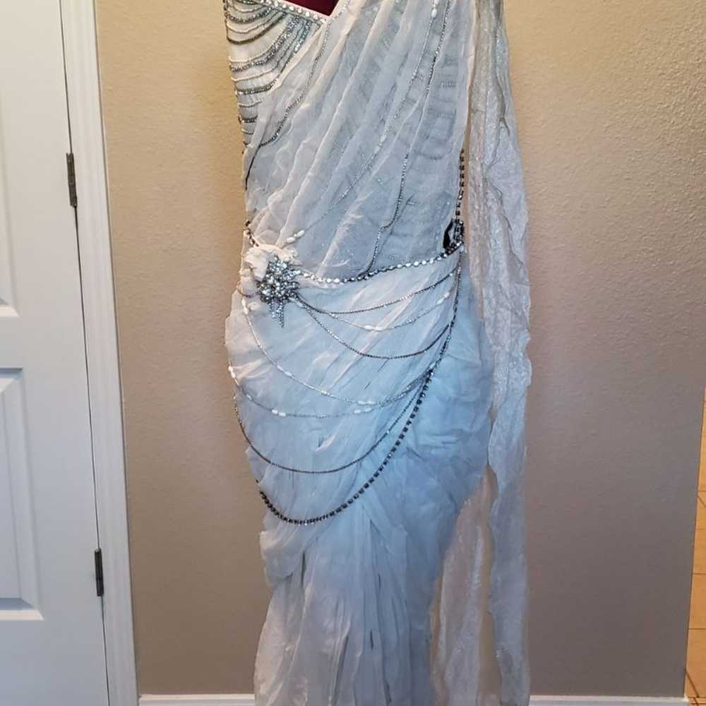 Formal Indian faux Sari gown S - image 1