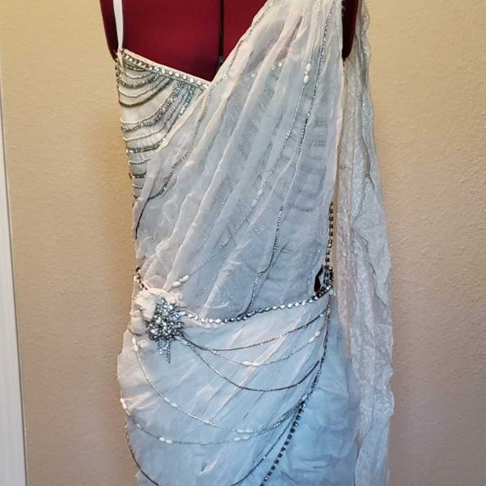 Formal Indian faux Sari gown S - image 2