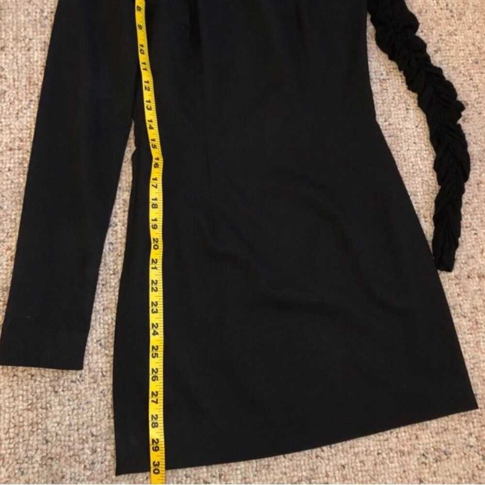 Balmain Black Asymmetrical Mini Dress - image 4