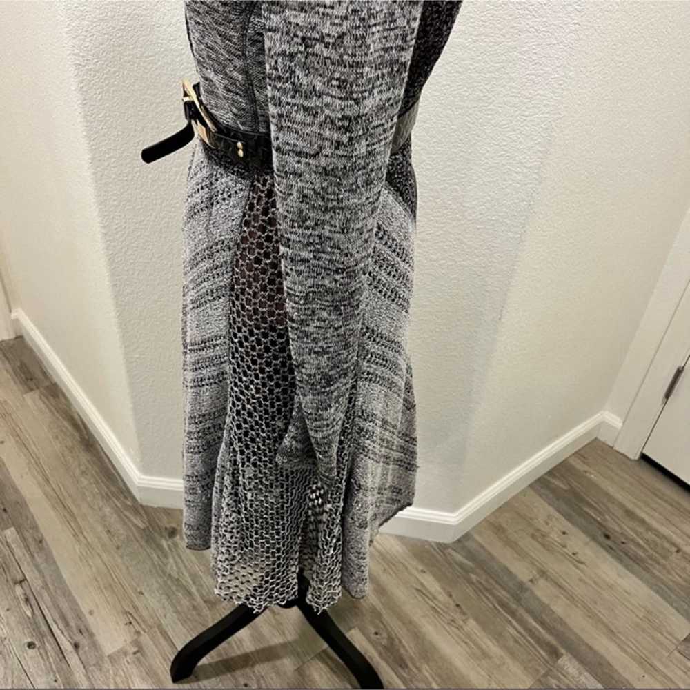 Byron Lars Grey Knit Midi Dress 10 - image 6