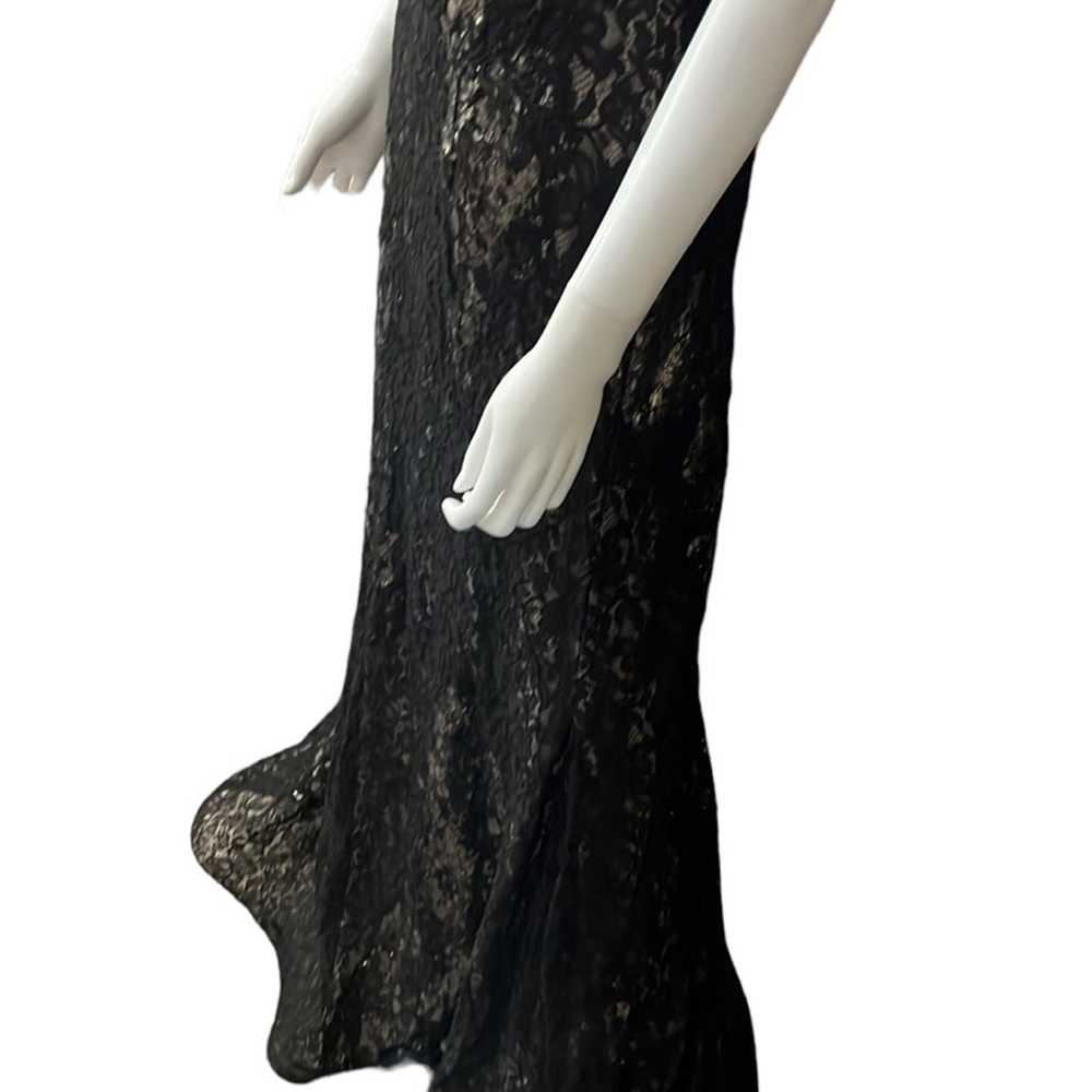 RENE RUIZ Gold & Black Lace Off Shoulder Gown - image 5