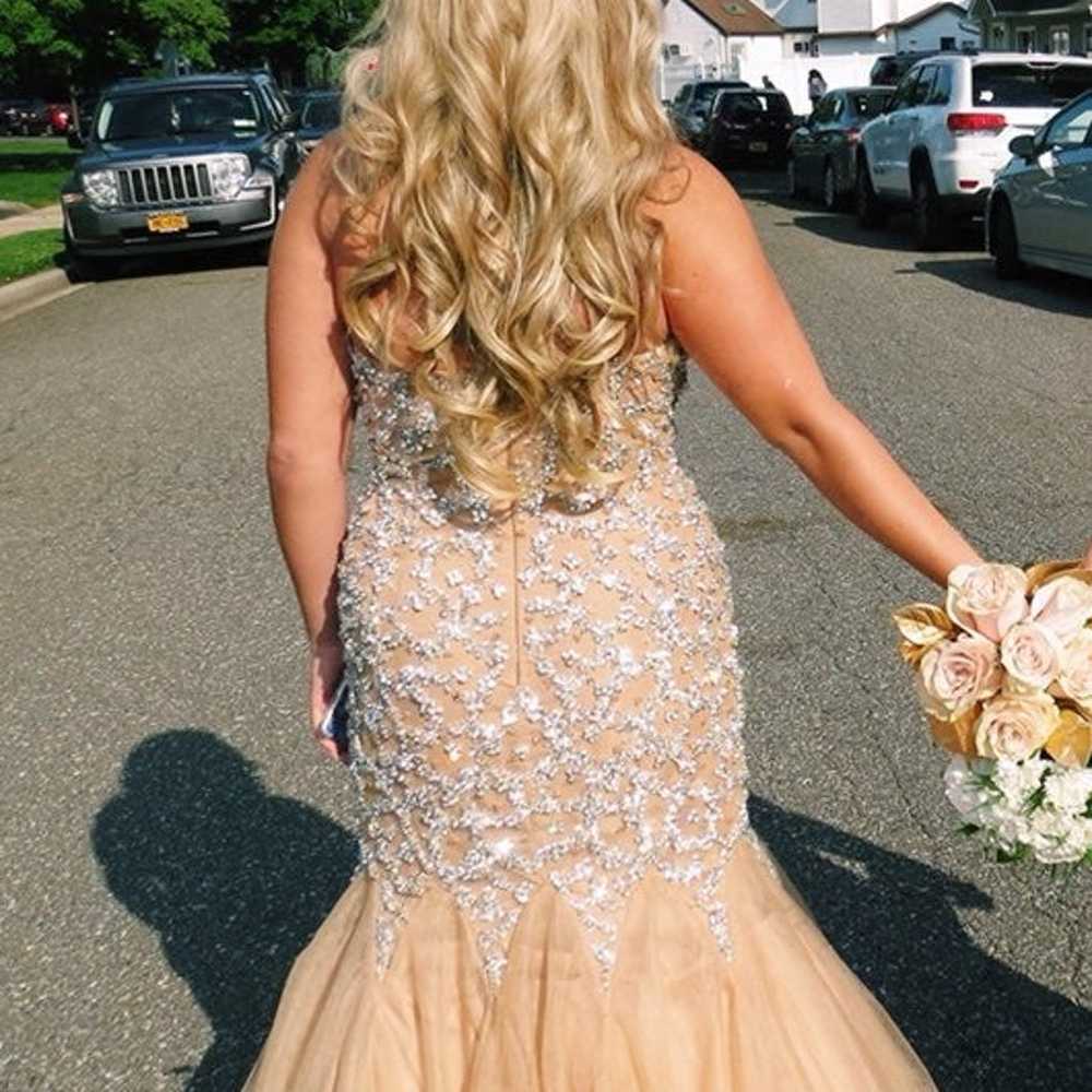 Mermaid Gold Prom Dress - image 4