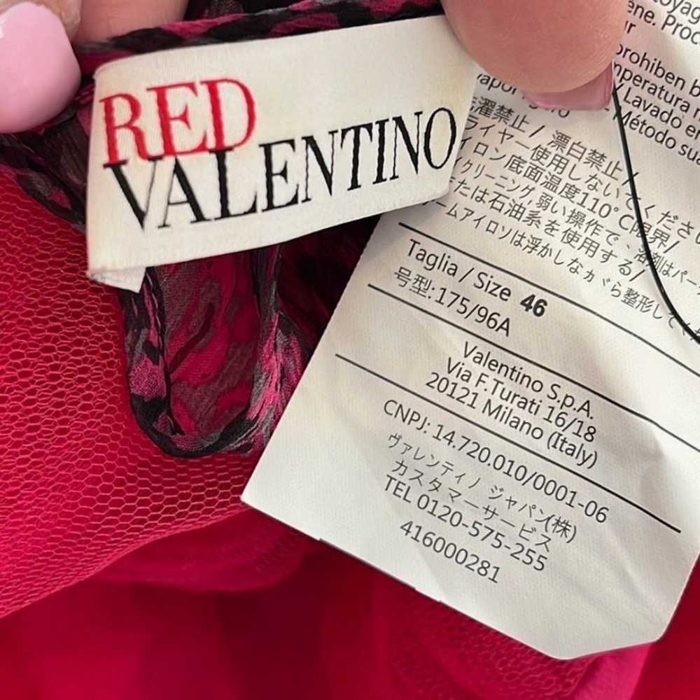 RED Valentino Fuschia Animal print silk chiffon d… - image 4