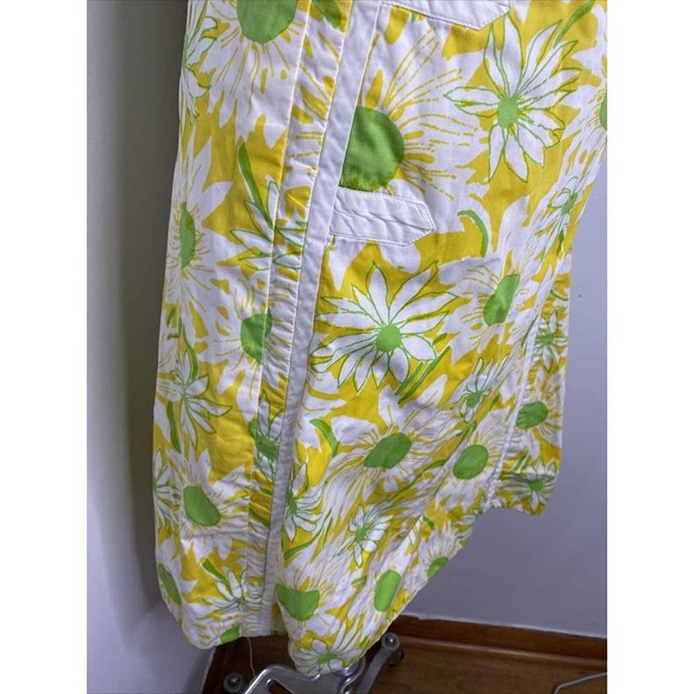 Vintage The Lilly Pulitzer Mod Floral Yellow Gree… - image 10