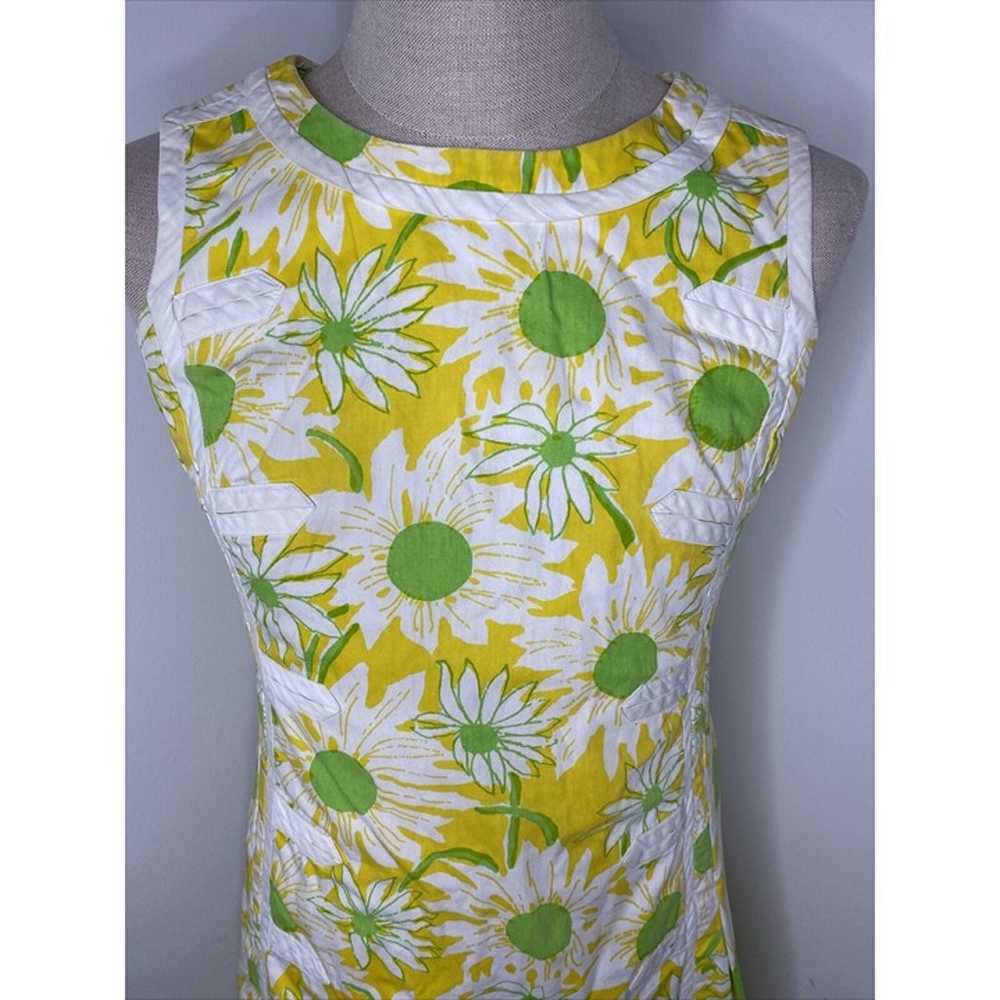 Vintage The Lilly Pulitzer Mod Floral Yellow Gree… - image 2