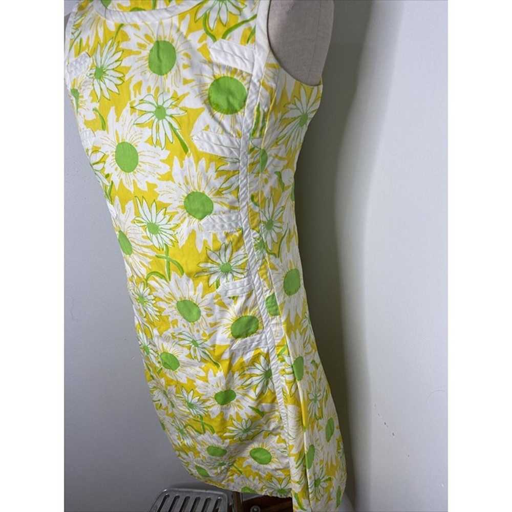 Vintage The Lilly Pulitzer Mod Floral Yellow Gree… - image 4