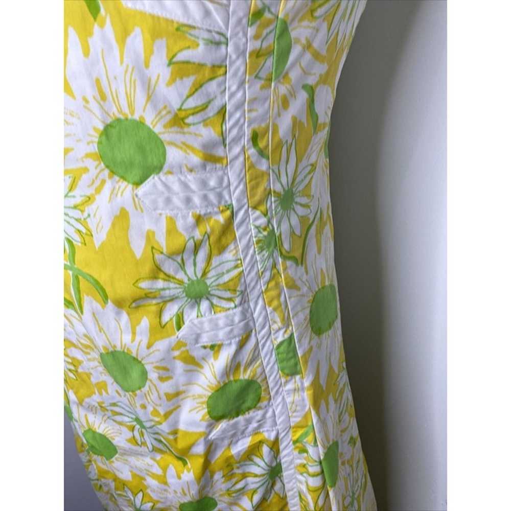 Vintage The Lilly Pulitzer Mod Floral Yellow Gree… - image 5
