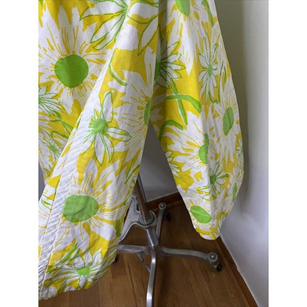 Vintage The Lilly Pulitzer Mod Floral Yellow Gree… - image 7